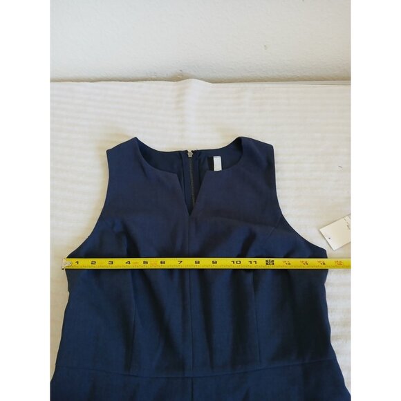 $79 Kensie Women's Blue Sleeveless Split‎ V-Neck A-Line Mini Dress Size XS - Picture 10 of 15